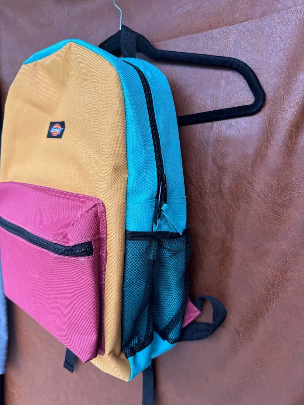 Dickies Colorblock Backpack Yellow Pink Blue School Travel Laptop Book Bag